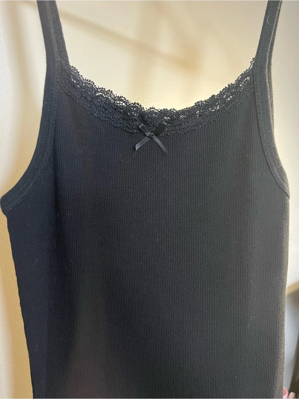 Brandy Melville John Galt Black Ribbed Mini Dress